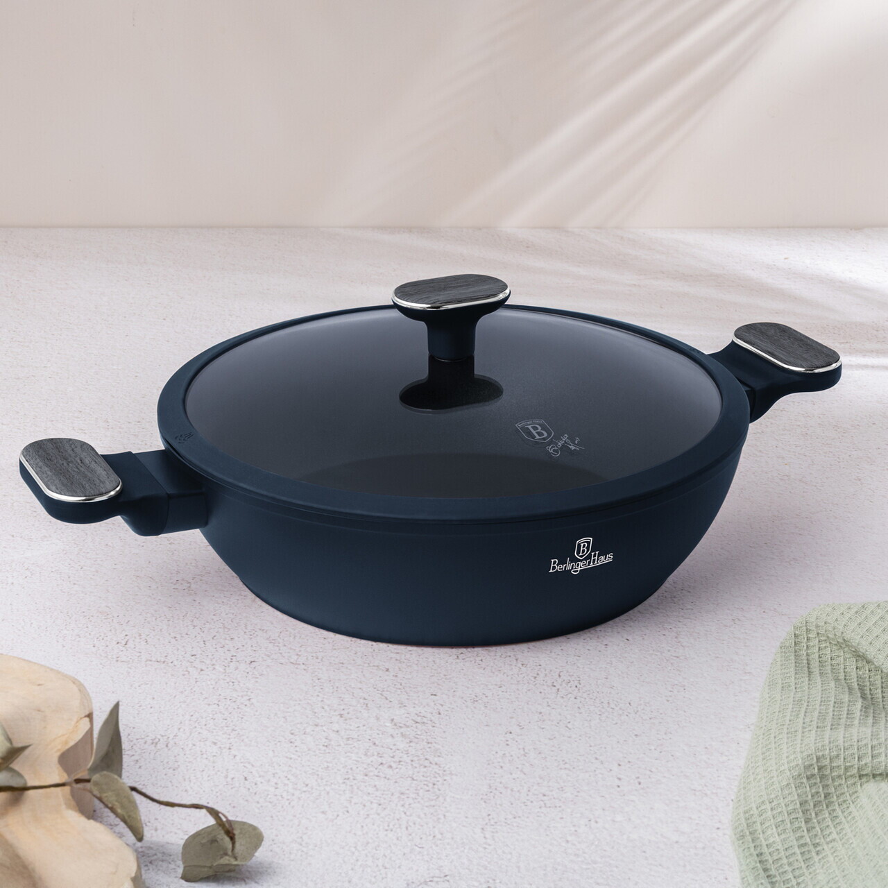 Oala cu capac Berlinger Haus, Deep Sea, 28 cm, 3.8 L, aluminiu forjat, albastru mat/gri - imagine 5