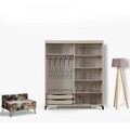 Dulap pentru haine, Comforty, Pasific Home Fuga, 190x216x60 cm, Stejar