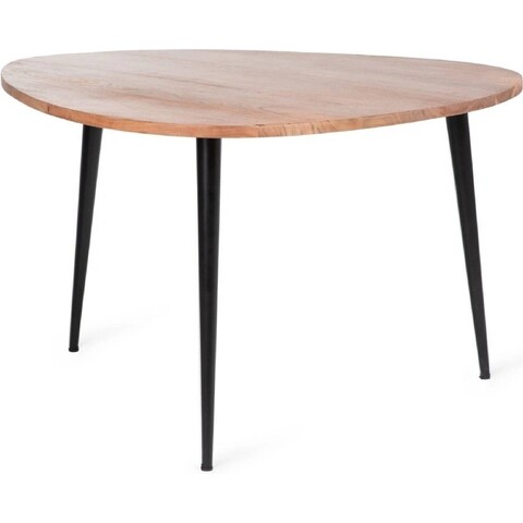 Masuta de cafea Wida, Homla,  75x75x47 cm, MDF/metal, maro/negru