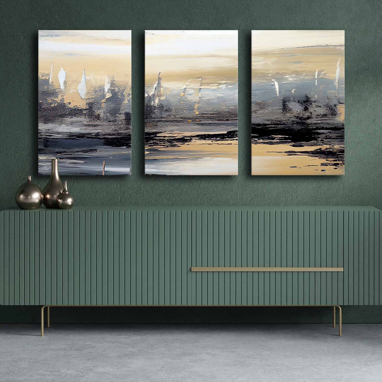 Set 3 tablouri decorative 3P4570GSC-004 Lemn Multicolor