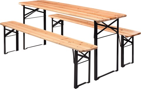 Poza Set mobilier pentru gradina, 3 piese, lemn