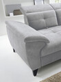 Coltar extensibil dreapta 5 locuri ELTAP, RT-04AU, Inferne, 297x210x107 cm, lemn/poliester, gri deschis