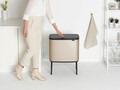 Cos de gunoi cu soft touch, Brabantia, Bo Touch Metallic, 3x11 L, 31.2x54x68 cm, otel, auriu