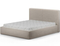Pat tapitat cu somiera si lada depozitare, 180x200 cm, ELTAP, Pesillo, lemn/poliester, bej deschis