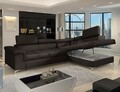Coltar extensibil dreapta 4 locuri ELTAP, ERI-07, Eridano, 275x202x88 cm, lemn/poliester, maro inchis