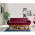 Set canapea extensibilă, Unique Design, 867UNQ1594, Lemn de carpen, Rosu claret