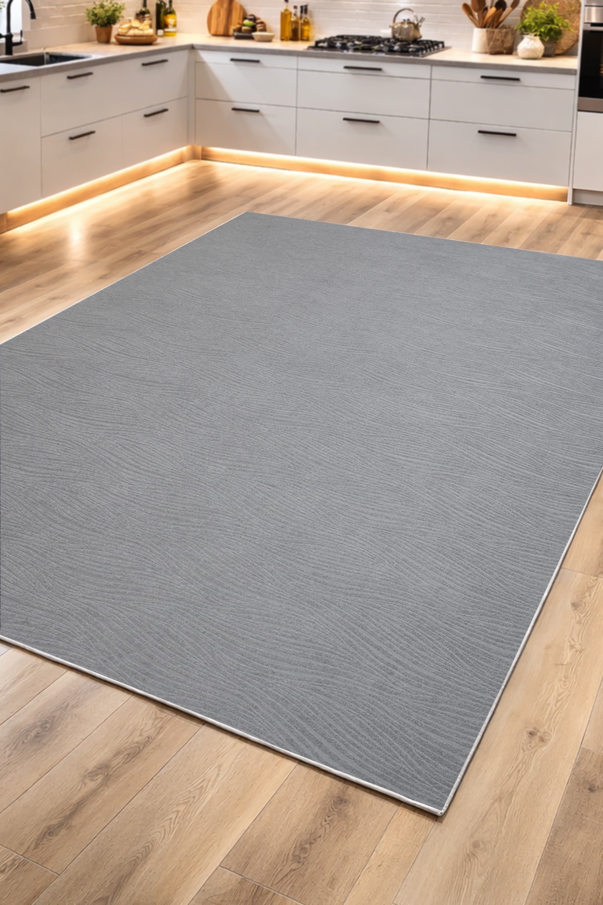 Covor, CLR-LİORA-ACIK-GRİ-01, 80x100 cm, Poliester, Gri