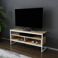 Comoda TV, Retricy, Merrion, 110x35x49.9 cm, PAL, Stejar alb
