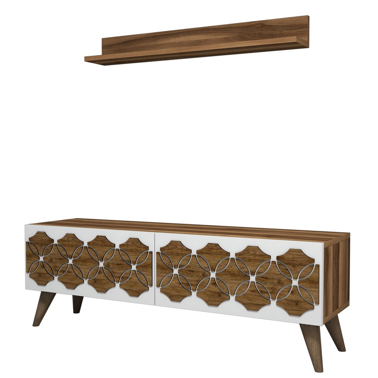 Comoda TV, Hanah Home, Nisan, 90x14x14.6 cm, Maro - view 4