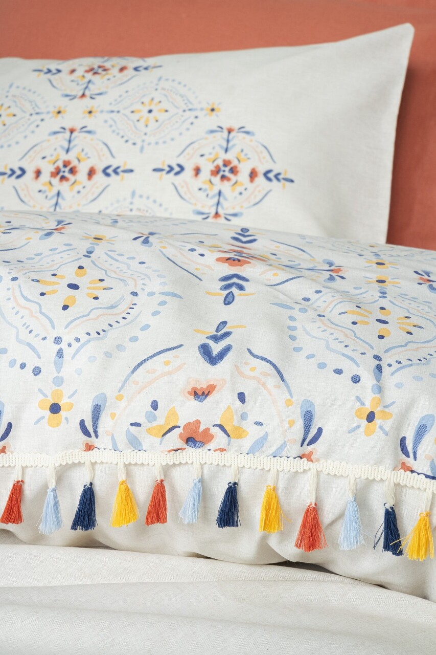 Lenjerie de pat dubla, Milis - Tile Red, Cotton Box, Bumbac Ranforce