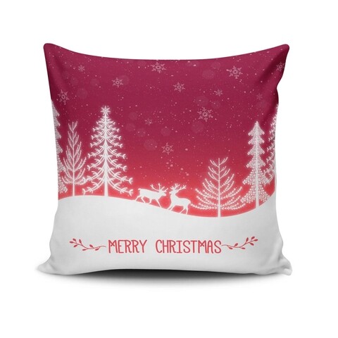 Perna decorativa NOELKRLNT-15, Christmas, 43×43 cm, policoton, multicolor Christmas