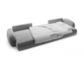 Coltar panoramic extensibil 5 locuri, Tonale, Cosmopolitan Design, 362x149x88 cm, catifea, gri inchis