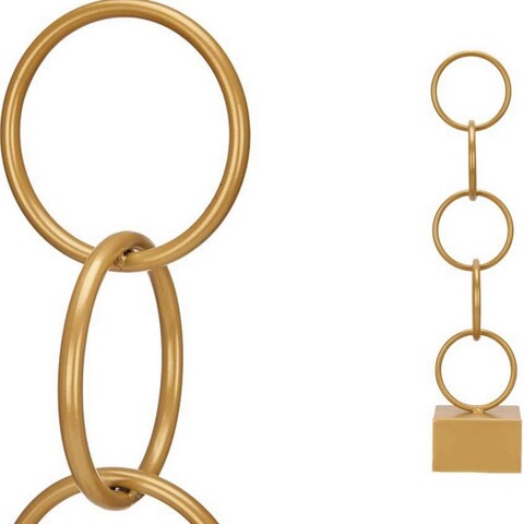 Decoratiune Rings, Gift Decor, 12.5 x 12.5 x 60.5 cm, metal, auriu