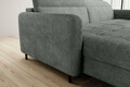 Coltar extensibil stanga 3 locuri ELTAP, LT-100TOU, Gomsi, 228x165x100 cm, lemn/poliester, verde