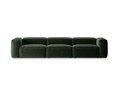 Canapea 4 locuri, Bergamo, Cosmopolitan Design, 364x108x70 cm, tesatura structurata, verde muschi