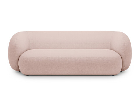 Canapea modulara 3 locuri, Kate, Micadoni, 213x99x76 cm, tesatura boucle, roz pudra
