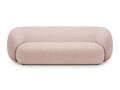 Canapea modulara 3 locuri, Kate, Micadoni, 213x99x76 cm, tesatura boucle, roz pudra