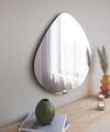 Oglinda decorativa, Siam, Besso, 60x60x2.2 cm, MDF , Negru