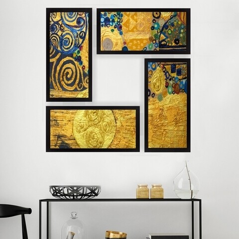 Set 4 tablouri decorative, SET_053, Lulu, 24×44 cm, plastic 24x44