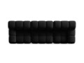 Canapea modulara 3 locuri, Bellis-51, Micadoni Home, 282x94x70 cm, catifea, negru