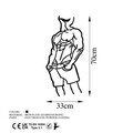 Decoratiune de perete, Cool Masculine Man, Dimensiune: 33 x 70 cm, Negru
