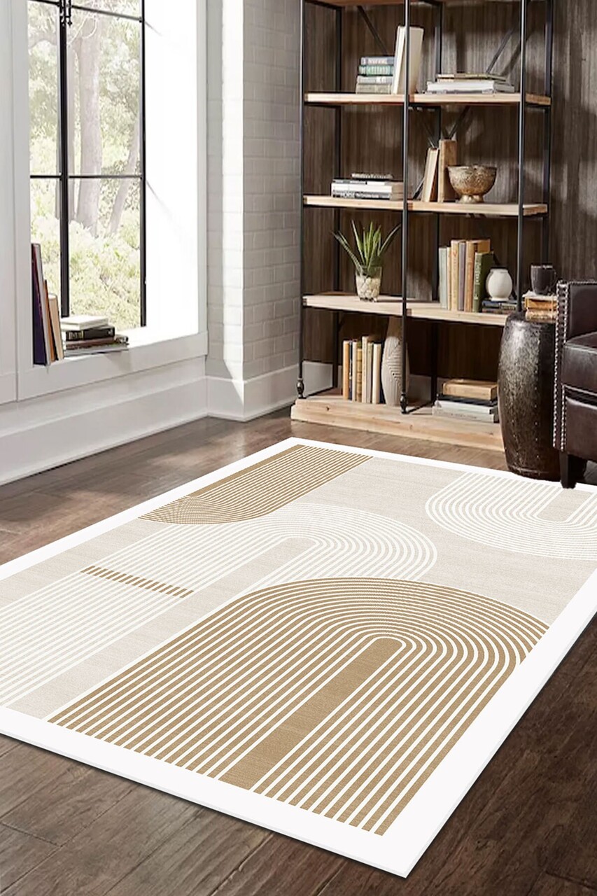 Covor, CLR-7310-HALI-54, 80x200 cm, Poliester, Crem