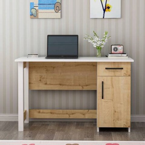 Birou, coraline, natural, 120x71x60 cm, stejar alb