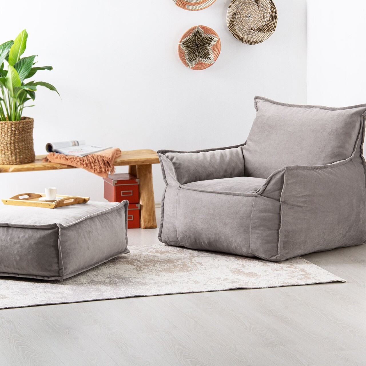 Fotoliu, Atelier del Sofa, 363SLD1147, Textil, Gri deschis - view 2