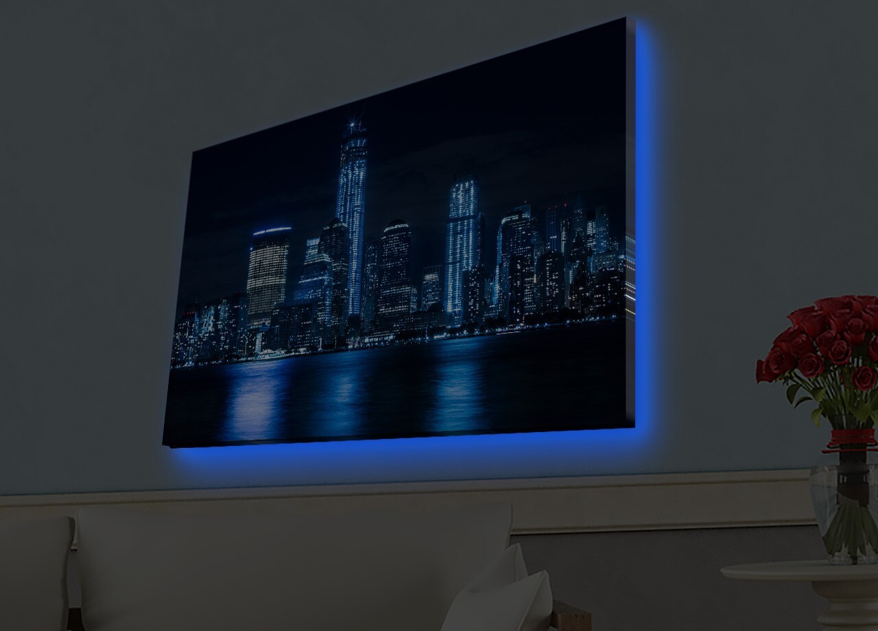 Tablou decorativ cu lumina LED 4570HDACT-095 Dimensiune: 45 x 70 cm Multicolor