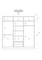 Dulap pentru haine, Rabi, Rb-185-20, 210x240x52 cm, Alb mat