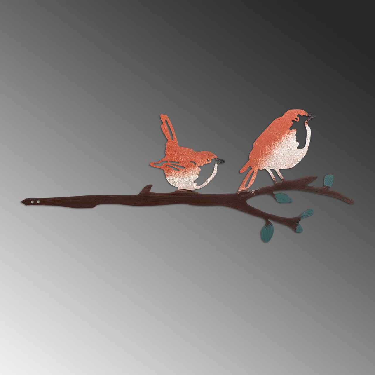 Obiect decorativ de grădină, Bird on the branch 23, 22x55 cm, Multicolor - imagine 5