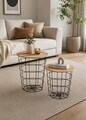 Set masute de cafea, Hanah Home, Riva, Pin Atlantic / Negru