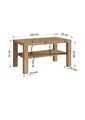 Masuta pentru cafea ADRK, Gomez, 100x55x51 cm, placa cu structura celulara, artisan/negru mat