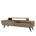 Comoda TV, Hommy Craft, City, 140x48.8x41.8 cm, Maro/Crem