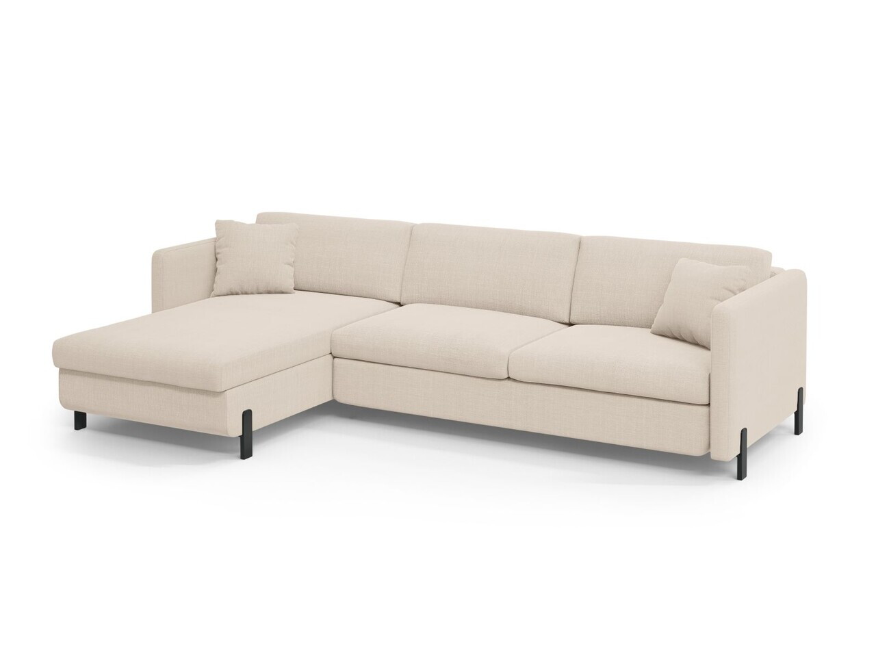 Coltar extensibil stanga 5 locuri, Gloria, Micadoni Home, 286x170x88 cm, tesatura structurata, bej — imaginea 5