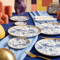 Set de mic dejun, Hermia, 666HAC2231, Ceramica, Farfurie de servire: 20 x 20 cm (6 bucăți), Multicolor