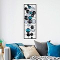 Decoratiune de perete, Camber, Metal, 90 x 32 x 4 cm, Multicolor
