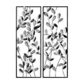 Decoratiune de perete, Olips, Metal, 32 x 90 cm, 2 piese, Multicolor
