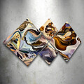 Set 4 tablouri decorative, 4MDF1302490105, MDF, Imprimat UV, Multicolor