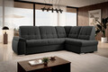 Coltar extensibil dreapta 3 locuri ELTAP, RT-04FL, Sado, 272x192x95 cm, lemn/poliester, gri inchis