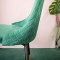 Scaun Logan, Homla, 44x44x92 cm, metal/catifea din poliester, verde