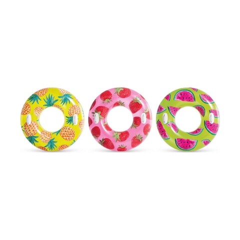 Colac gonflabil Fruits, Intex, Ø107 cm, PVC, multicolor Intex