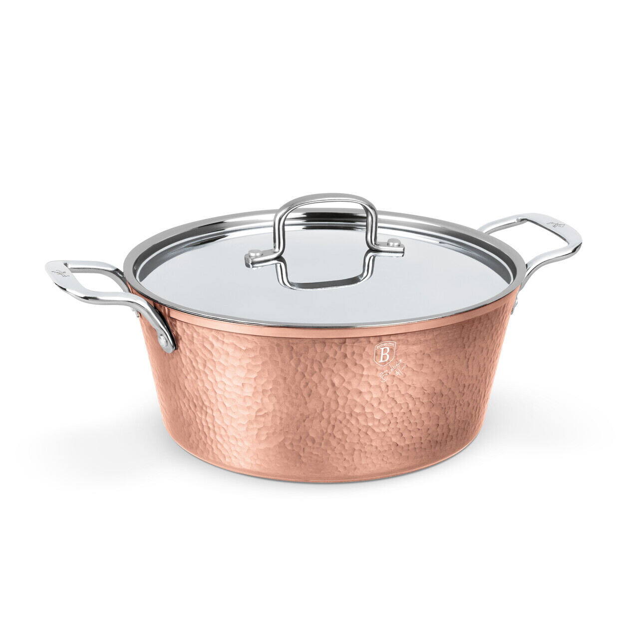 Oala cu capac Berlinger Haus, Hammered Copper, 28 cm, 6.1 L, aluminiu forjat, cupru - view 3