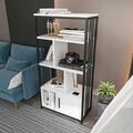 Corp biblioteca, Zena Home, Valero, 60x120x29.6 cm, PAL, Alb/Negru
