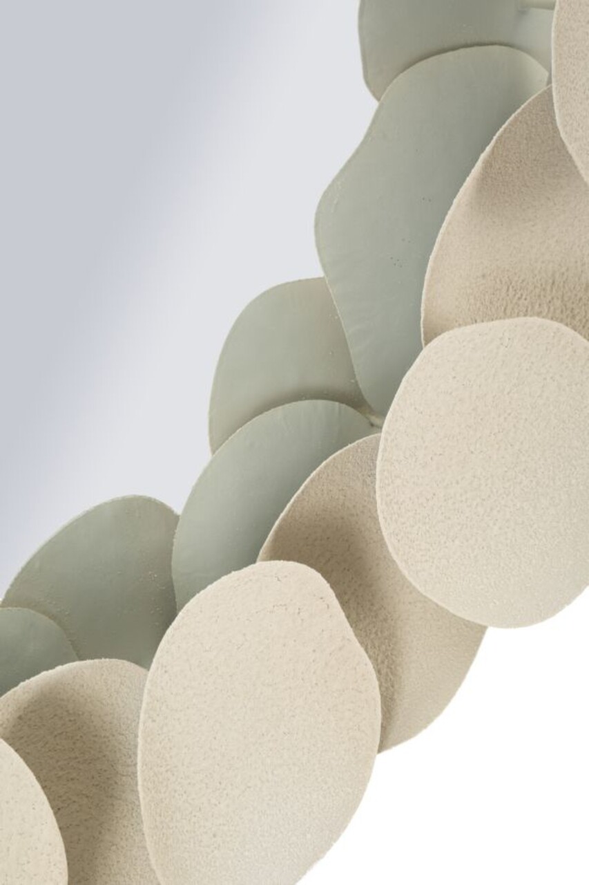 Oglinda de perete Dune, Mauro Ferretti, 85 cm, fier/MDF, crem - imagine 5