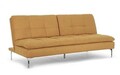Canapea extensibila cu 3 locuri Leon, Bizzotto, 190 x 94 x 85 cm, lemn de eucalipt/otel/poliester, galben