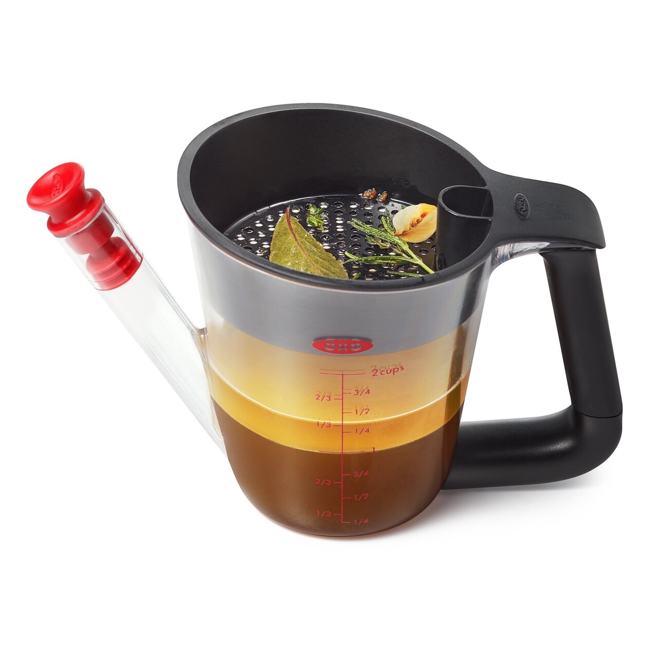 Cana separator grasime, plastic, 500ml, "Good Grips" - OXO - imagine 10