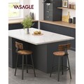 Set 2 scaune de bar, Vasagle, Industrial, 50.6x88.5 cm, PAL/otel, maro