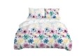 Lenjerie de pat dubla Flowers, Bedora, 4 piese, 200x220, 100% bumbac, multicolor