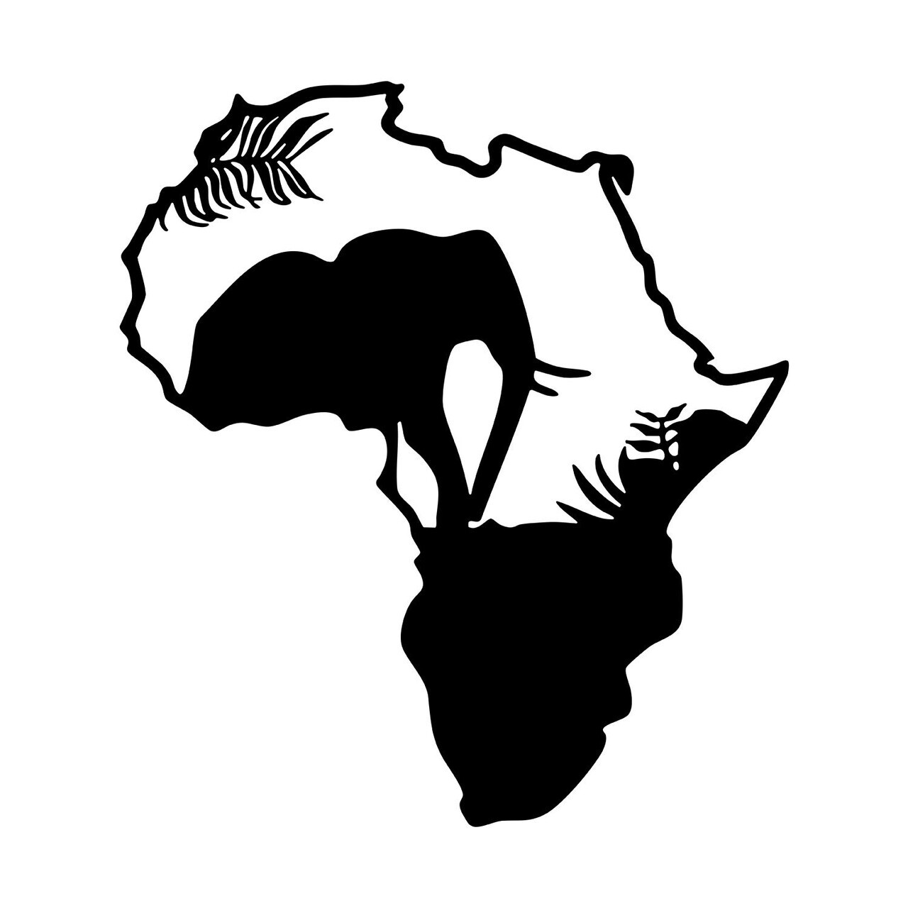 Decoratiune de perete, African, Metal, Grosime: 1,2 mm, Negru — imaginea 4